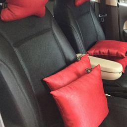 Lushomes Red Set of 5 Polyester Travel Pillow-17