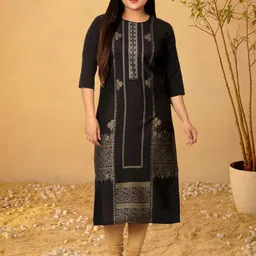 Anouk Rustic Selection Of 3 Ethnic Motifs Printed Round Neck Straight Kurtas image 4