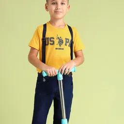 U.S. Polo Assn. Kids Boys Brand Logo Printed Pure Cotton T-shirt-picture-9