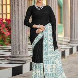 Saree mall Ethnic Motifs Printed Block Print Sarees-10