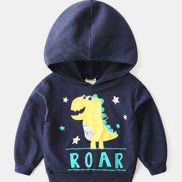 YK Kids Graphic Printed Hooded Pullover Sweatshirt-image-5