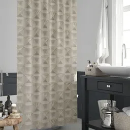 ArtzFolio Grey Printed Waterproof Shower Curtain-58