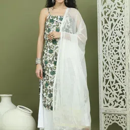 Jompers Floral Printed Straight Kurta With Palazzo And Dupatta-picture-56