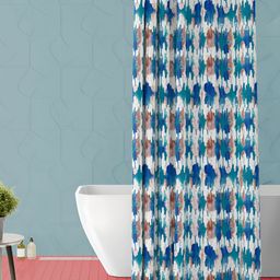 ArtzFolio Blue & White Printed Waterproof Shower Curtain-image-94