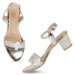 Smart & Sleek Open Toe Block Heels image 3