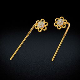 Joyalukkas Women 22Kt Yellow Gold Plated AD Stone Studded Earrings DS1100184115-image-75