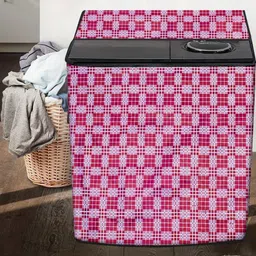 The Furnishing Tree Pink PVC Washing Machine Cover-image-69