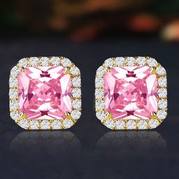 Peora Gold Plated Cubic Zirconia Contemporary Studs-16
