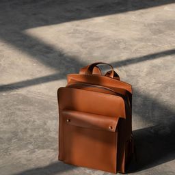 KELBY HUSTON Unisex Adler Leather Backpack-32