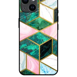QRIOH Geometric Printed iPhone 14 Back Case Mobile Accessories-image-87