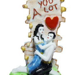 Aura White & Red Couple Figurine Showpiece-31