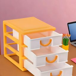 Kuber Industries White 2 Pieces 3-Layer Drawer Organisers-17