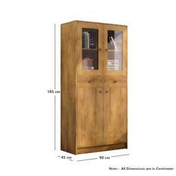 HEXA RED Beige Moisture & Termite Resistant Free Standing Book Shelf image 3