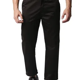 Basics Men Comfort Relaxed Fit High-Rise Chinos Trousers-image-34