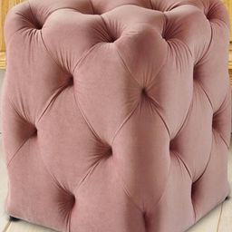 DOE BUCK Wood Velvet Square Ottomans-image-88