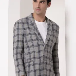 HOUSE OF S Checked Single-Breasted Blazer-picture-36