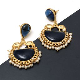 Ozanoo Teardrop Shaped Jhumkas Earrings-6