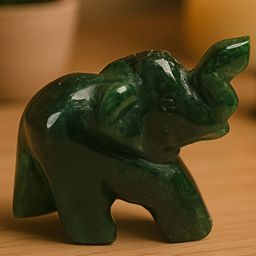 Zhupuk Green Elephant Figurine Showpiece-image-73