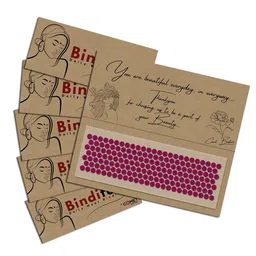 Comet Busters Set Of 5 Traditional Bindis - Hot Pink-37