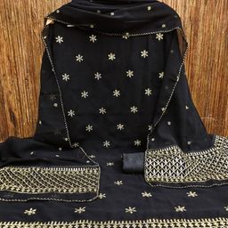 RUDRAA FAB Embroidered Georgette Unstitched Dress Material-image-75
