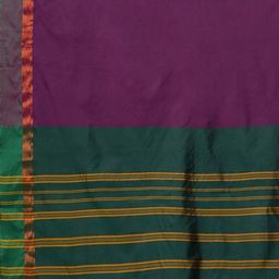 Anouk Rustic Solid Zari Taant Saree With Blouse Piece image 3