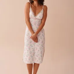 La Vie en Rose Women Printed Shoulder Straps Nightdress-image-13