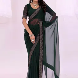 Florence Beads and Stones Pure Georgette Saree-picture-17