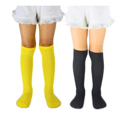 NESKA MODA Kids-Unisex Set Of 2 Knee Length Cotton Socks-98