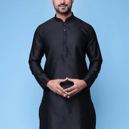 AURIK Men Mandarin Collar Straight Kurta-picture-5