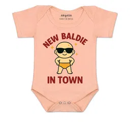 Arvesa Kids-Unisex Peach Cotton Rompers-picture-12