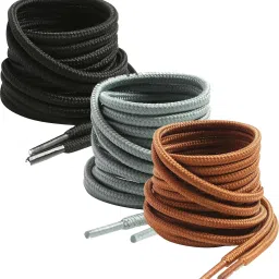 house of common shoe lace Round Black Teak Light Grey 90cm 3pair Boot Hiking Sports Shoe Lace-image-93