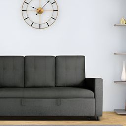 Duroflex Ease Grey 3 Seater Sofa Cum Bed With pullout mechanism Inflatable Sofa & Bed-image-20