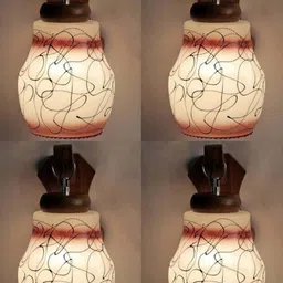 Somil Premium Designer Glass Wall / Night Lamp Elegant & Stylish Dcor Accent for Modern Interiors, color- White, Black, Brown, Size:- 21 X 25 X 30.5 CM-image-82