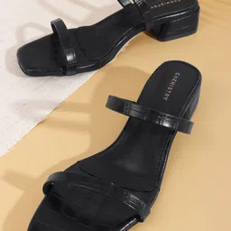 Chemistry Textured PU Work Block Sandals with Buckles-6