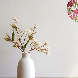 THE QUIRKY HOME White & Pink Lily Garden Printed Ceramic Premium Decorative Wall Decor-image-93