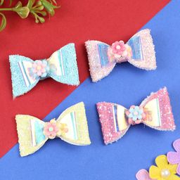 Asthetika Kids Girls Set of 4 Embellished Alligator Hair Clip-73