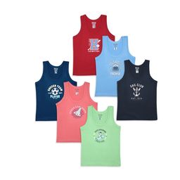 Revvo Junior Boys Pack Of 6 Printed Cotton Basic Vests RJV-105-image-50