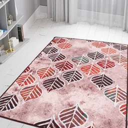 MODEFE Red Floral Anti-Skid Nylon Carpet-image-50