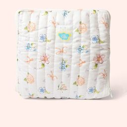 Fancy Fluff Girls White & Blue Organic Cotton Storage Bag - Heirloom-23
