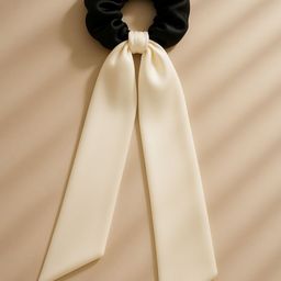 Mueras Women Long Tail Bow Knot Satin Scrunchie-image-72