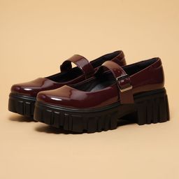 ERIDANI Women Mia Platform Heel Round Toe Chunky Mary Janes-51