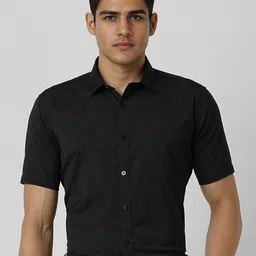 V Dot Men Slim Fit Spread Collar Abstract Printed Formal Shirt-image-27
