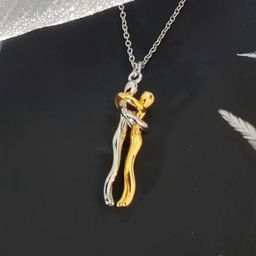 Estailo fashion Women Love & Hugs Couple Pendant With Chain-image-94