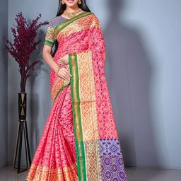 Anouk Woven Design Zari Organza Jamdani Saree-54