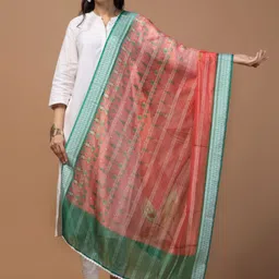 Kaizen TEXO FAB Ethnic Motifs Printed Organza Dupatta-98