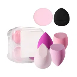 Facejewel Set Of 4 Blender Sponge, Soft Egg Shaped Puff With Finger & Round Puff image 2