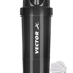 VECTOR X Black Brand Logo Printed Shaker Water Bottle 550ml-image-61