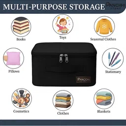 Panchhi Store Black 6 Pieces Drawer Organiser image 4