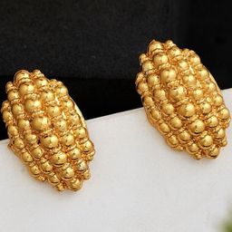 Anouk Gold-Plated Oval Shaped Studs-8