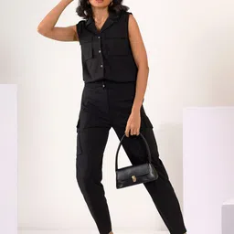 MABISH by Sonal Jain Sleeveless Pure Cotton Shirt With Cargo Set-picture-41